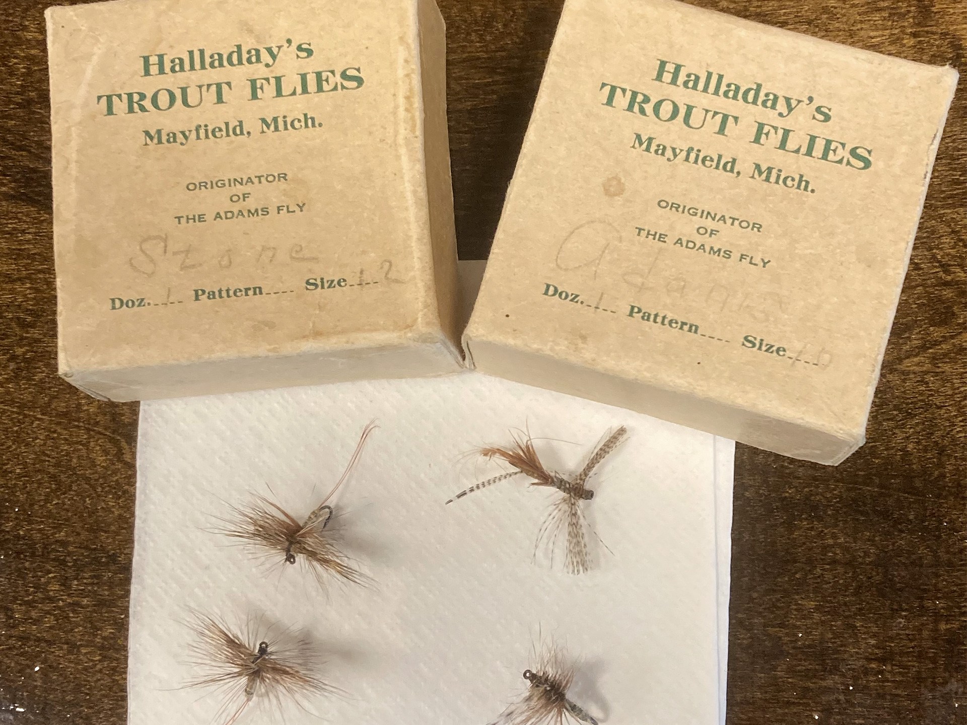 Samples of Halladay's Michigan Trout Flies